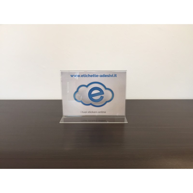 Espositore da tavolo orizzontale/verticale bifacciale (tasca 21x15 o 15x21)