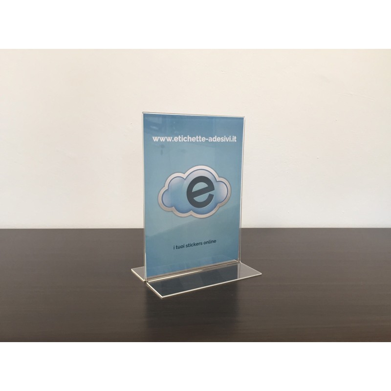 Espositore da tavolo orizzontale/verticale bifacciale (tasca 21x15 o 15x21)