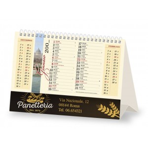 Calendario da Tavolo illustrato Italia old style