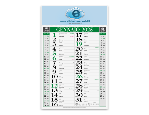 Calendario da muro "olandese medio easy"