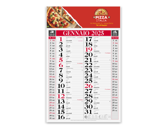 Calendario da muro "olandese medio easy"