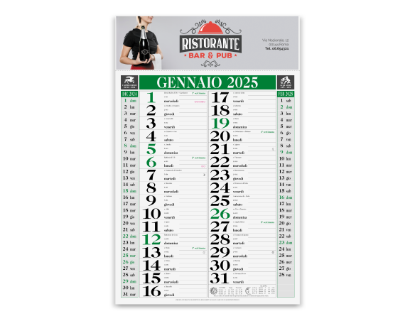 Calendario da muro "olandese medio easy"
