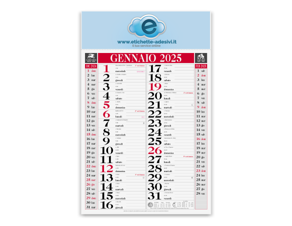 Calendario da muro "olandese medio easy"